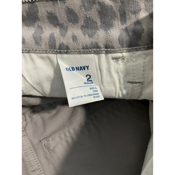Old Navy Women's Rockstar Skinny Gray Animal Print Jeans Pants Size 2 #G1.. - Picture 7 of 8